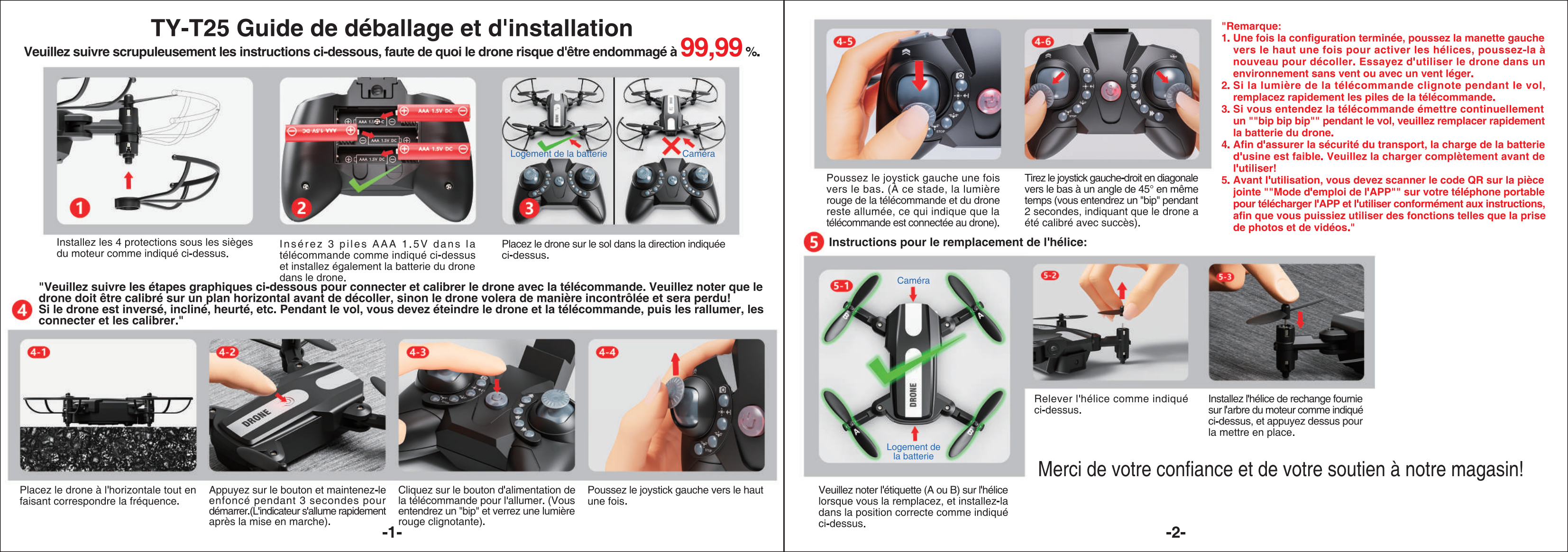 Návod k obsluze rozbalení dronu T25